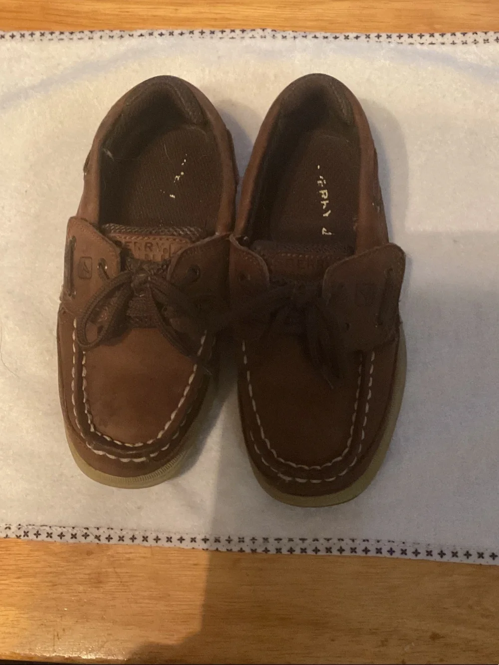 Sperry Kids Chestnut Moccasin Boat Shoes little boys 11.5